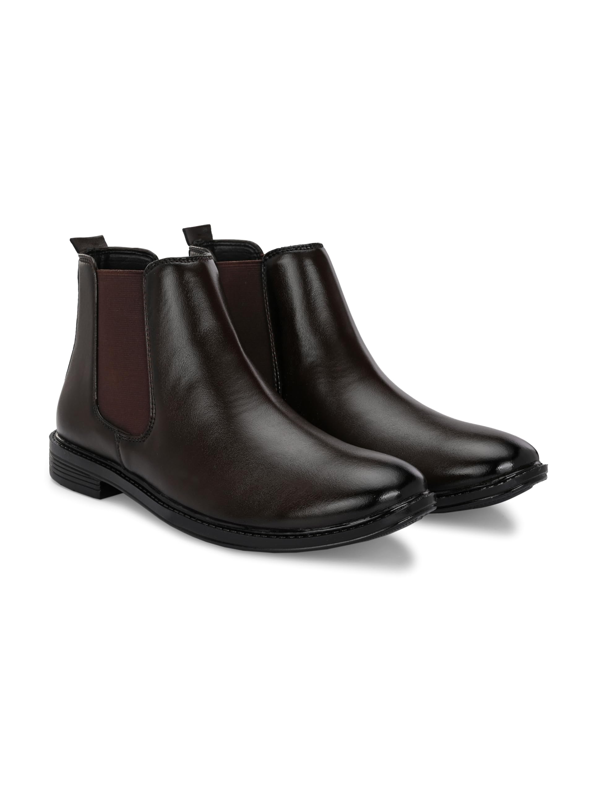 AADI Men's Synthetic Leather Lightweight Comfortable Trendy Outdoor Casual Shoes Slip On Chelsea Boots