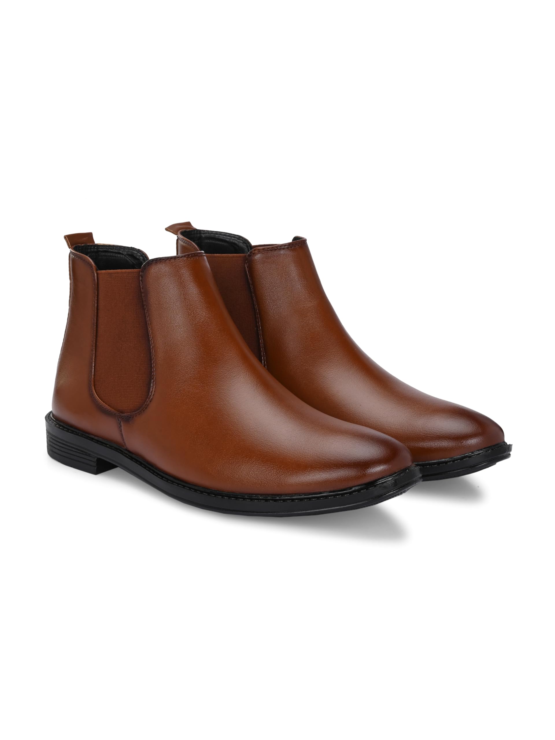 AADI Men's Synthetic Leather Lightweight Comfortable Trendy Outdoor Casual Shoes Slip On Chelsea Boots