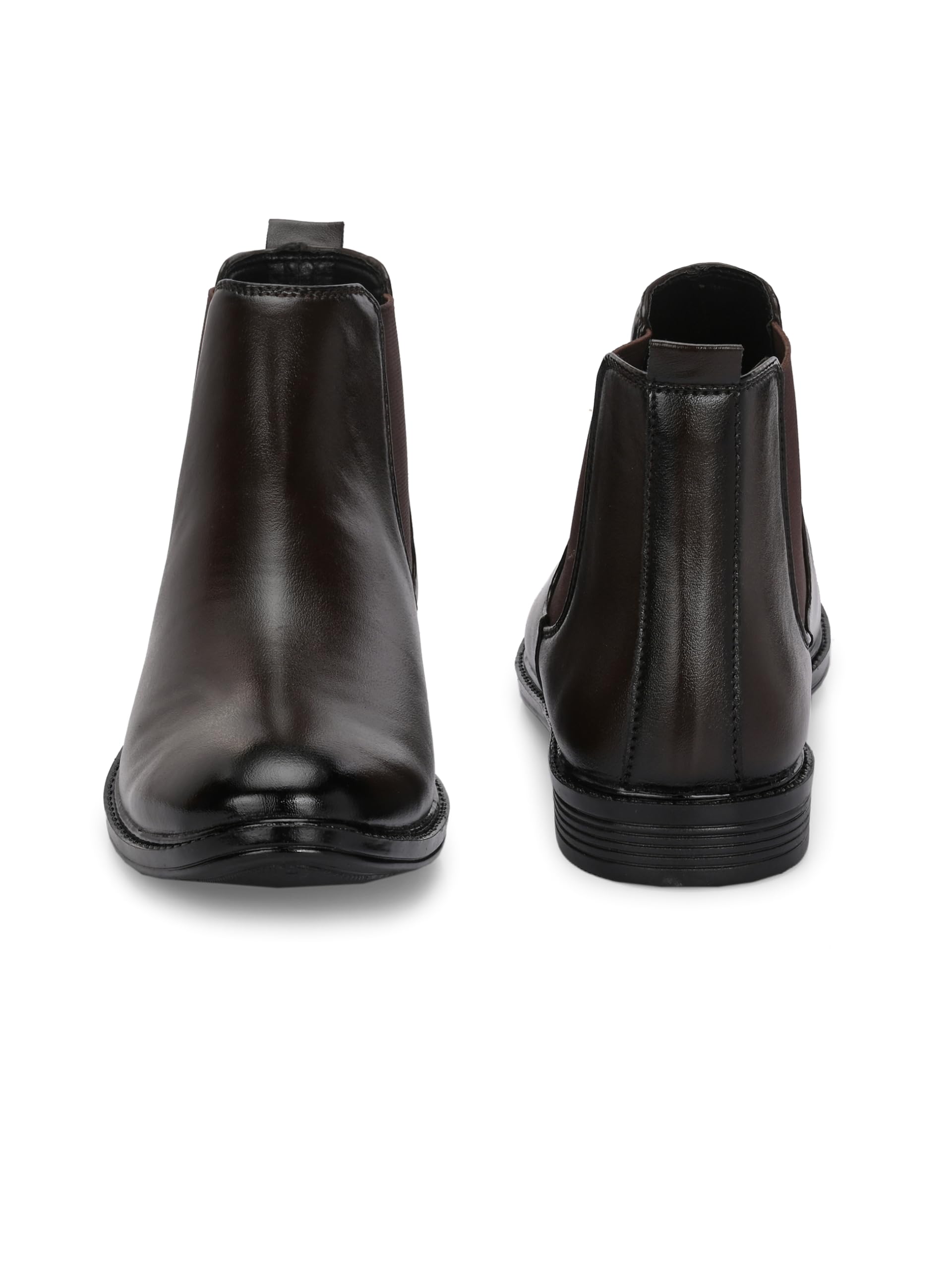 AADI Men's Synthetic Leather Lightweight Comfortable Trendy Outdoor Casual Shoes Slip On Chelsea Boots