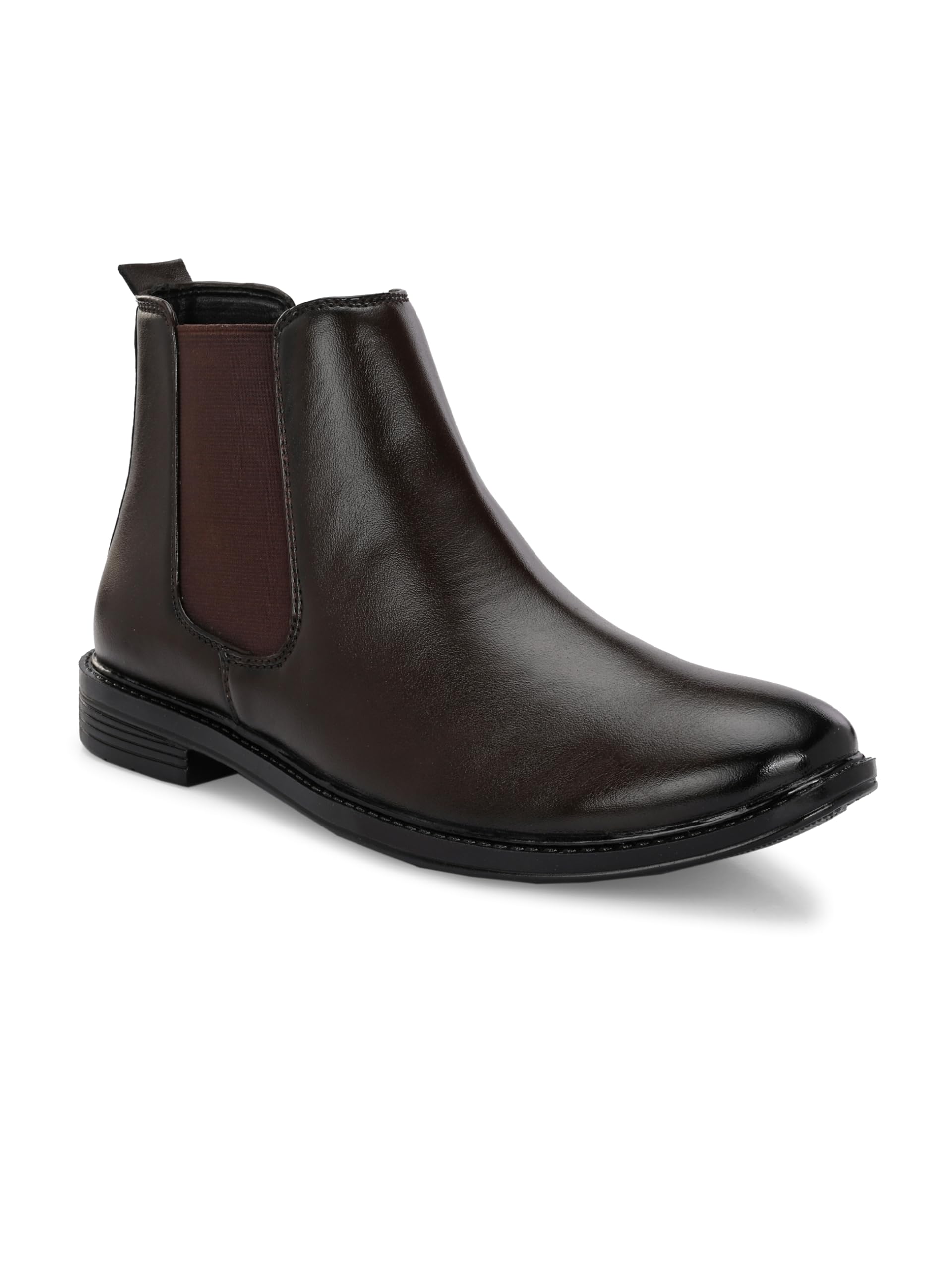 AADI Men's Synthetic Leather Lightweight Comfortable Trendy Outdoor Casual Shoes Slip On Chelsea Boots