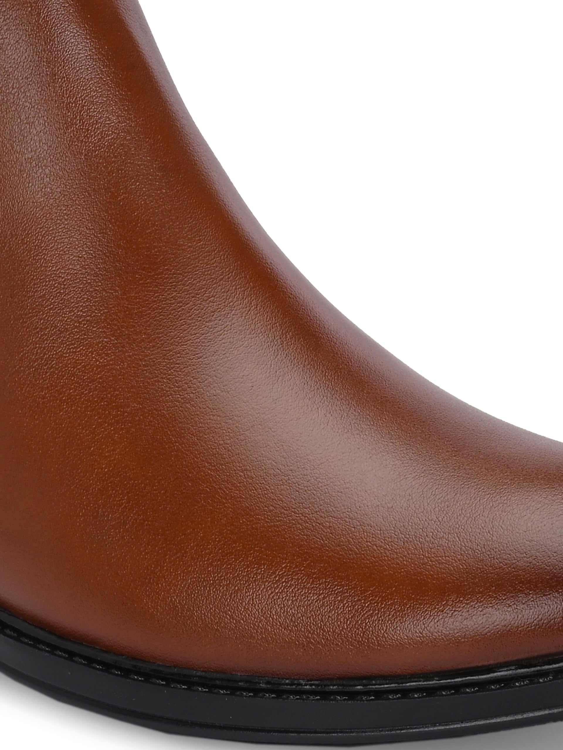 AADI Men's Synthetic Leather Lightweight Comfortable Trendy Outdoor Casual Shoes Slip On Chelsea Boots